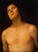 Pietro Perugino Bust of St Sebastian oil painting artist